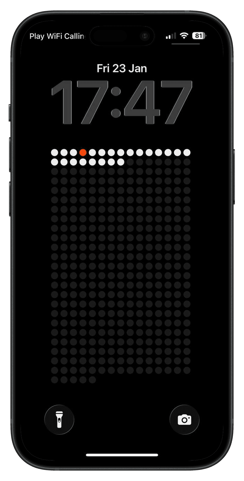 StreakCal wallpaper on iPhone